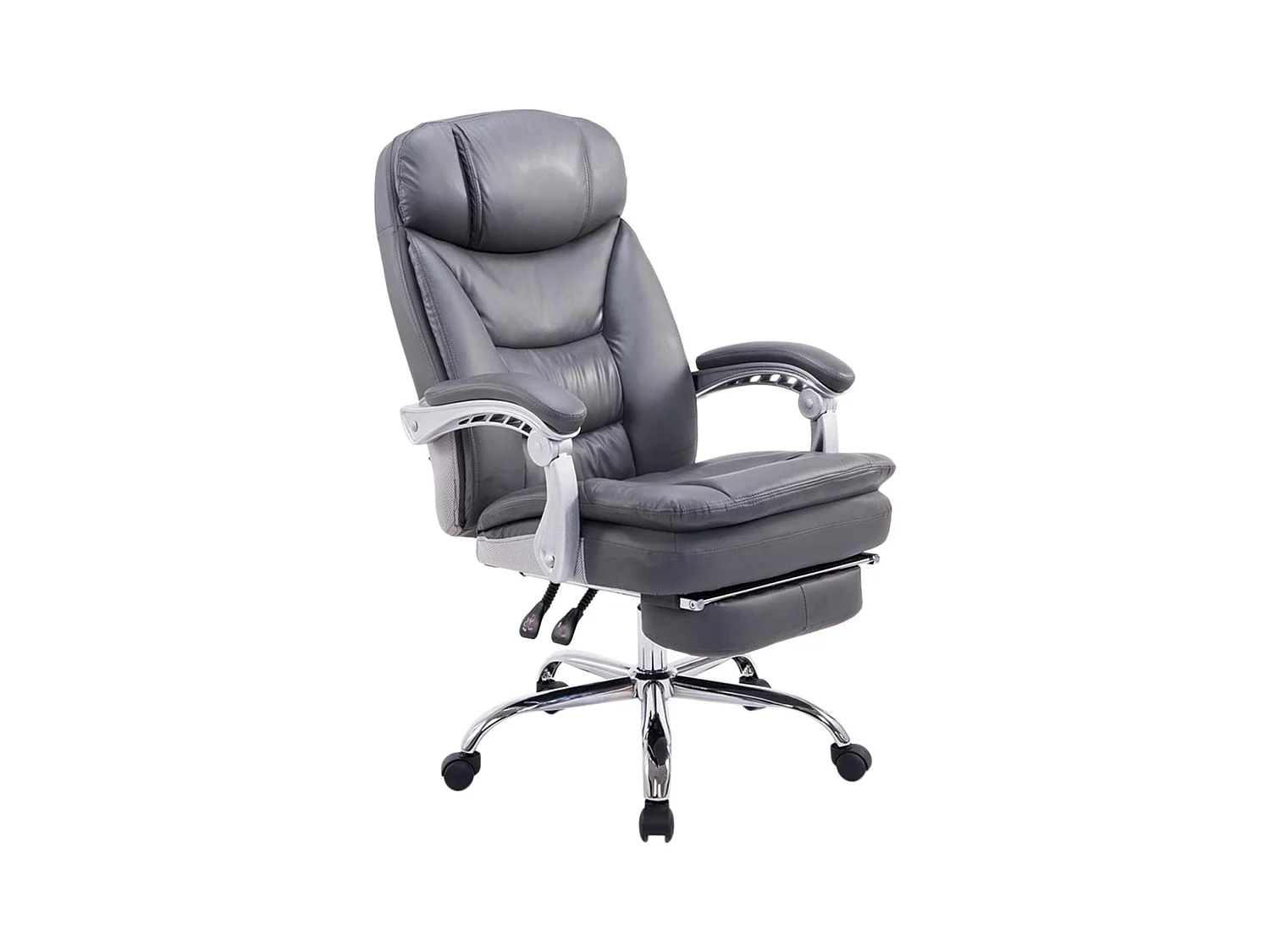 Chaise de bureau - Similicuir - Gris - XL Troy