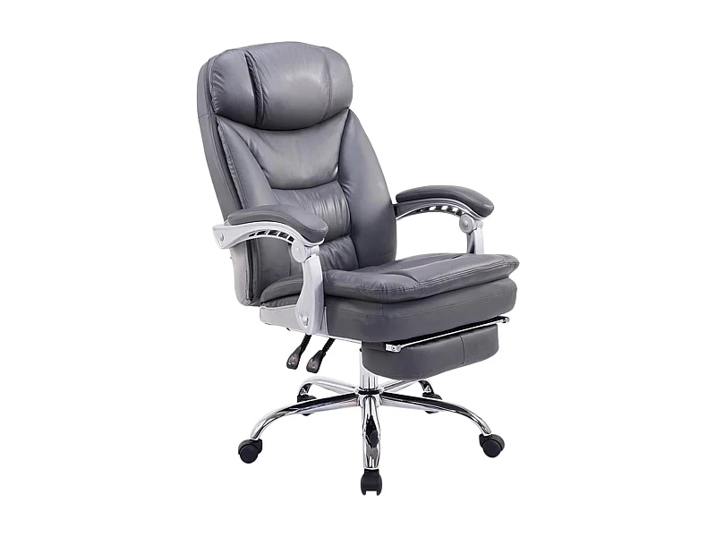 Chaise de bureau - Similicuir - Gris - XL Troy