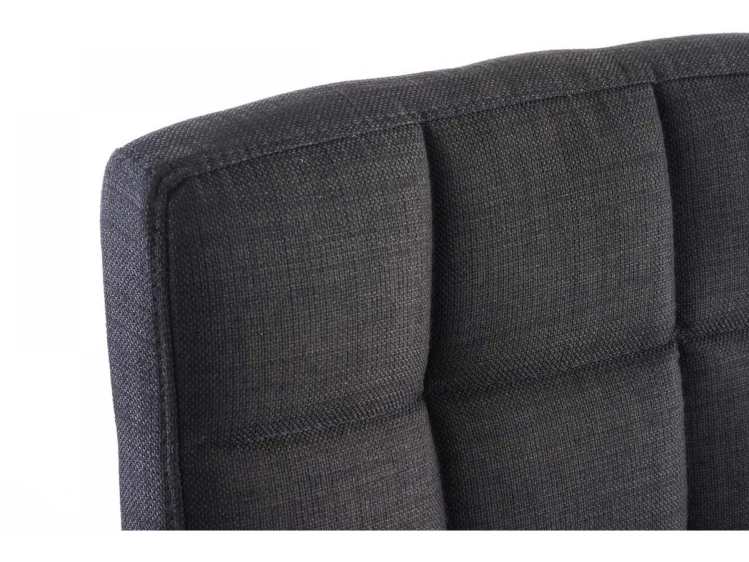 Chaise de bureau - Tissu & Métal chromé - Noir - Deli V2