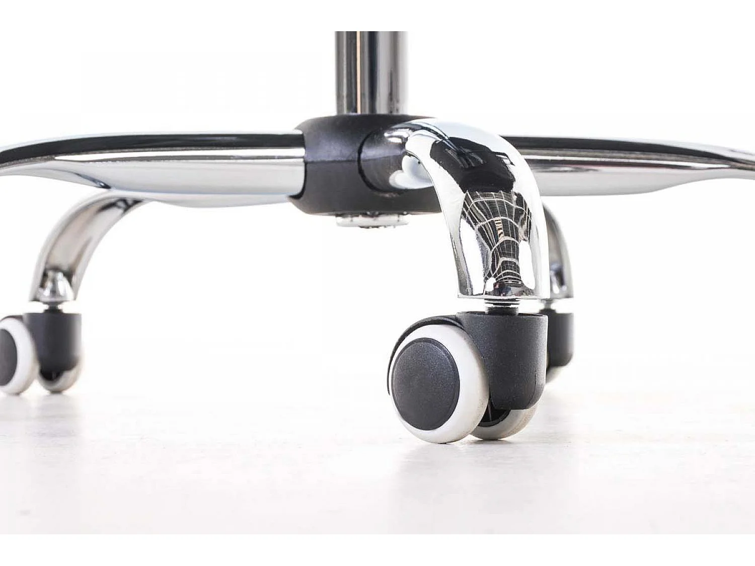 Chaise de bureau - Tissu & Métal chromé - Noir - Deli V2