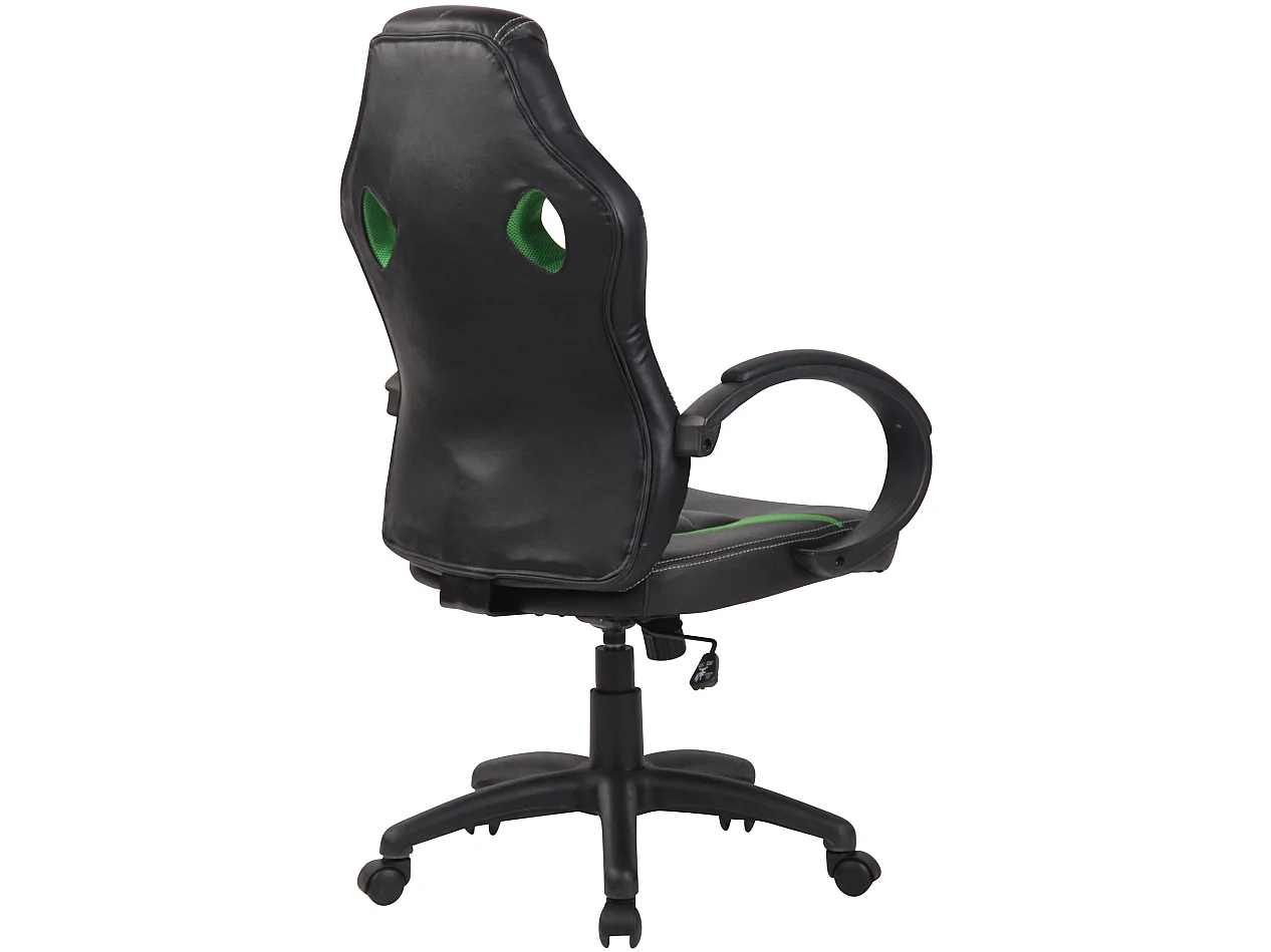 Chaise de bureau - Similicuir & Plastique - Vert - Magnus