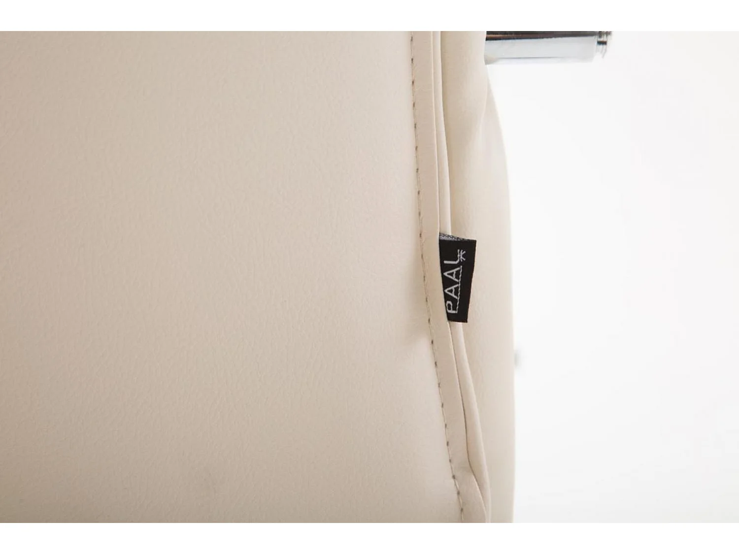 Chaise de bureau - Similicuir & Métal chromé - Crème - XL Vaud