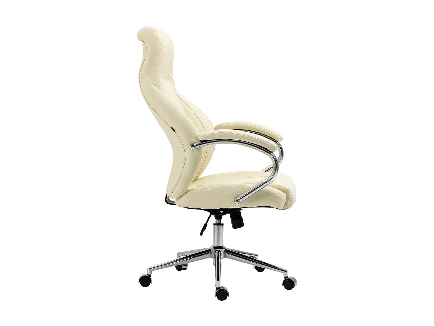 Chaise de bureau - Véritable cuir & Antique clair - Crème - Wigan