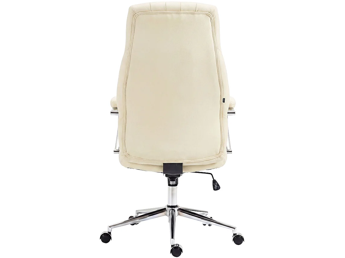 Chaise de bureau - Véritable cuir & Nature - Crème - Wigan