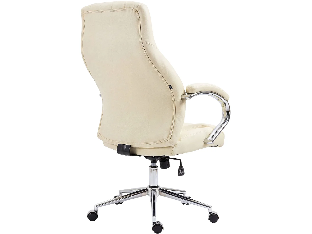 Chaise de bureau - Véritable cuir & Nature - Crème - Wigan