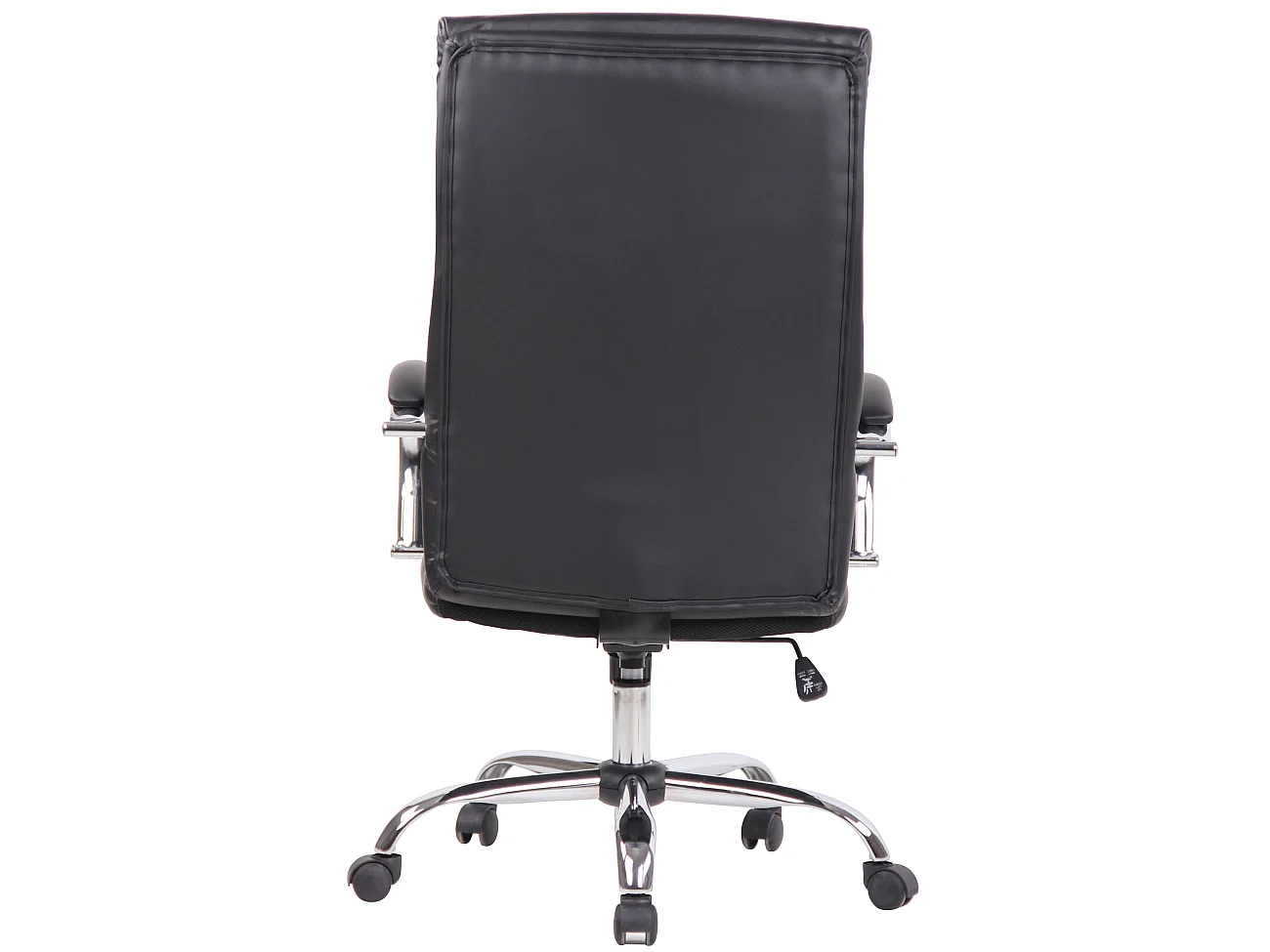 Chaise de bureau - Similicuir & Métal chromé - Noir - Bradford