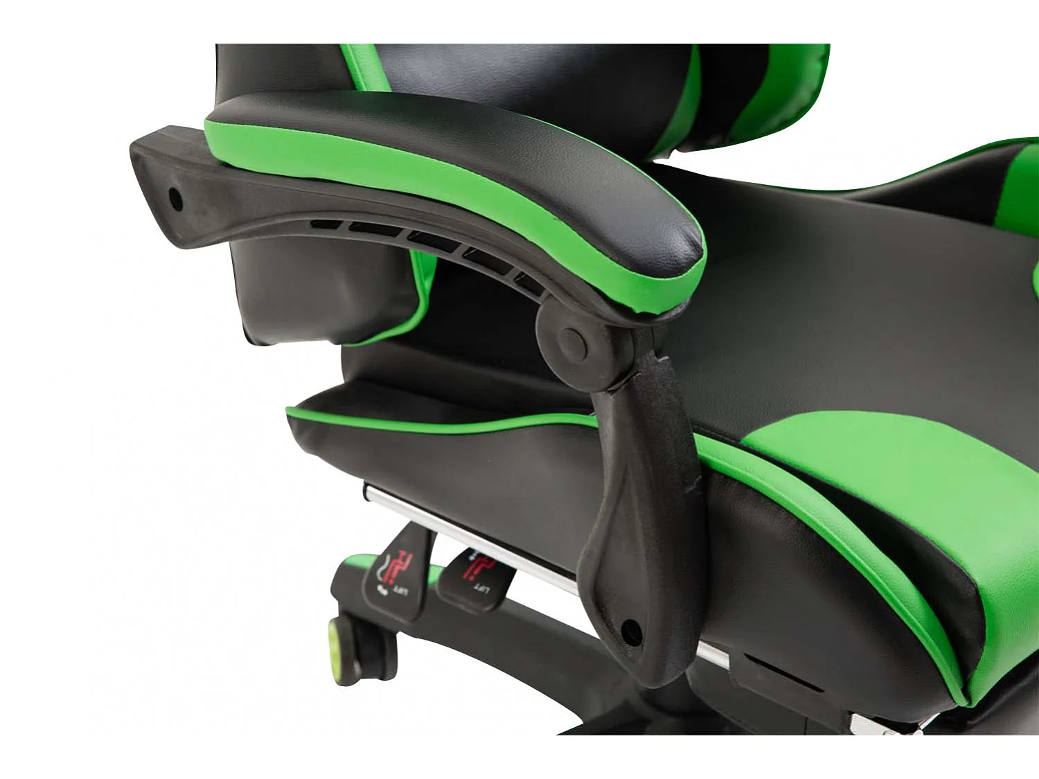 Chaise de bureau - Similicuir & Plastique - Noir / Vert - Ignite