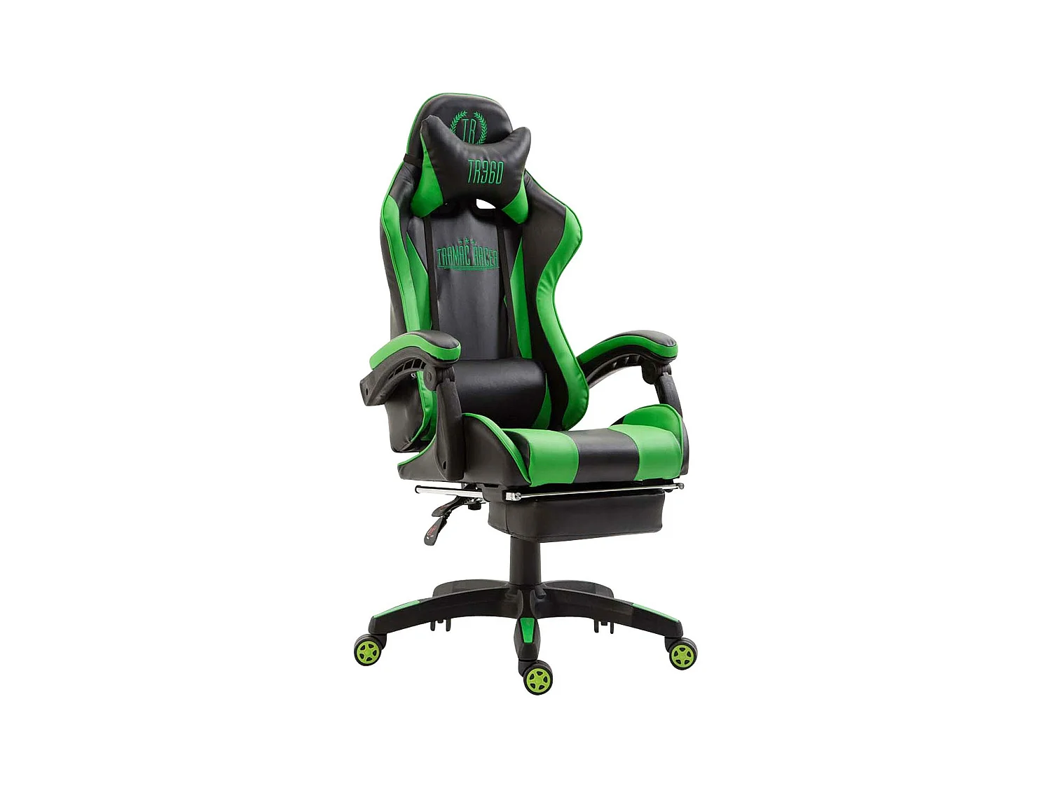 Chaise de bureau - Similicuir & Plastique - Noir / Vert - Ignite