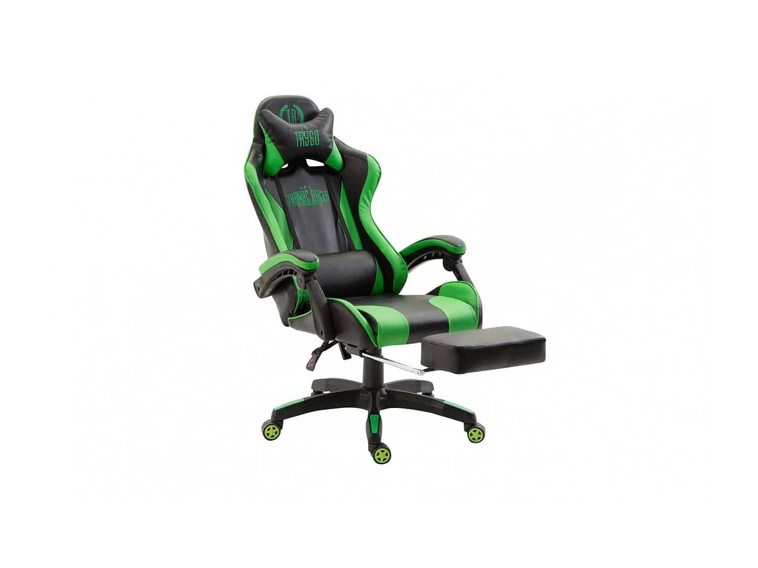 Chaise de bureau - Similicuir & Plastique - Noir / Vert - Ignite