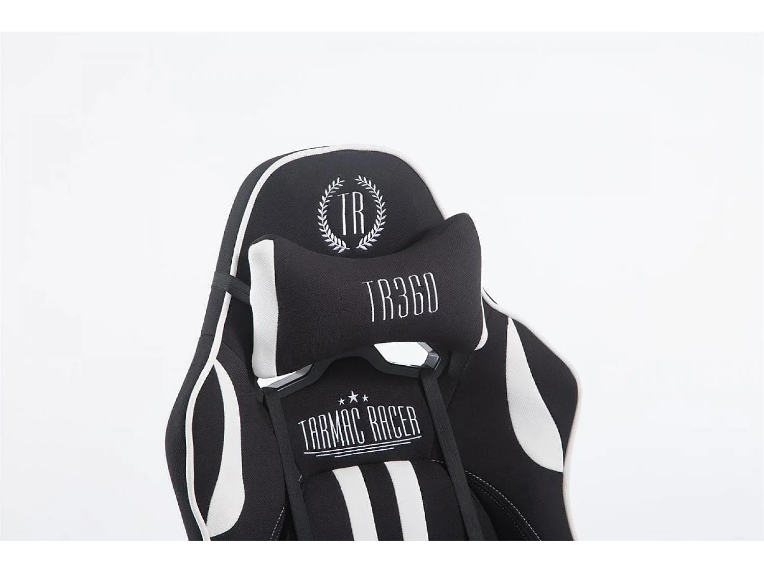 Chaise de bureau - Tissu & Métal chromé - Noir / Blanc - Limit