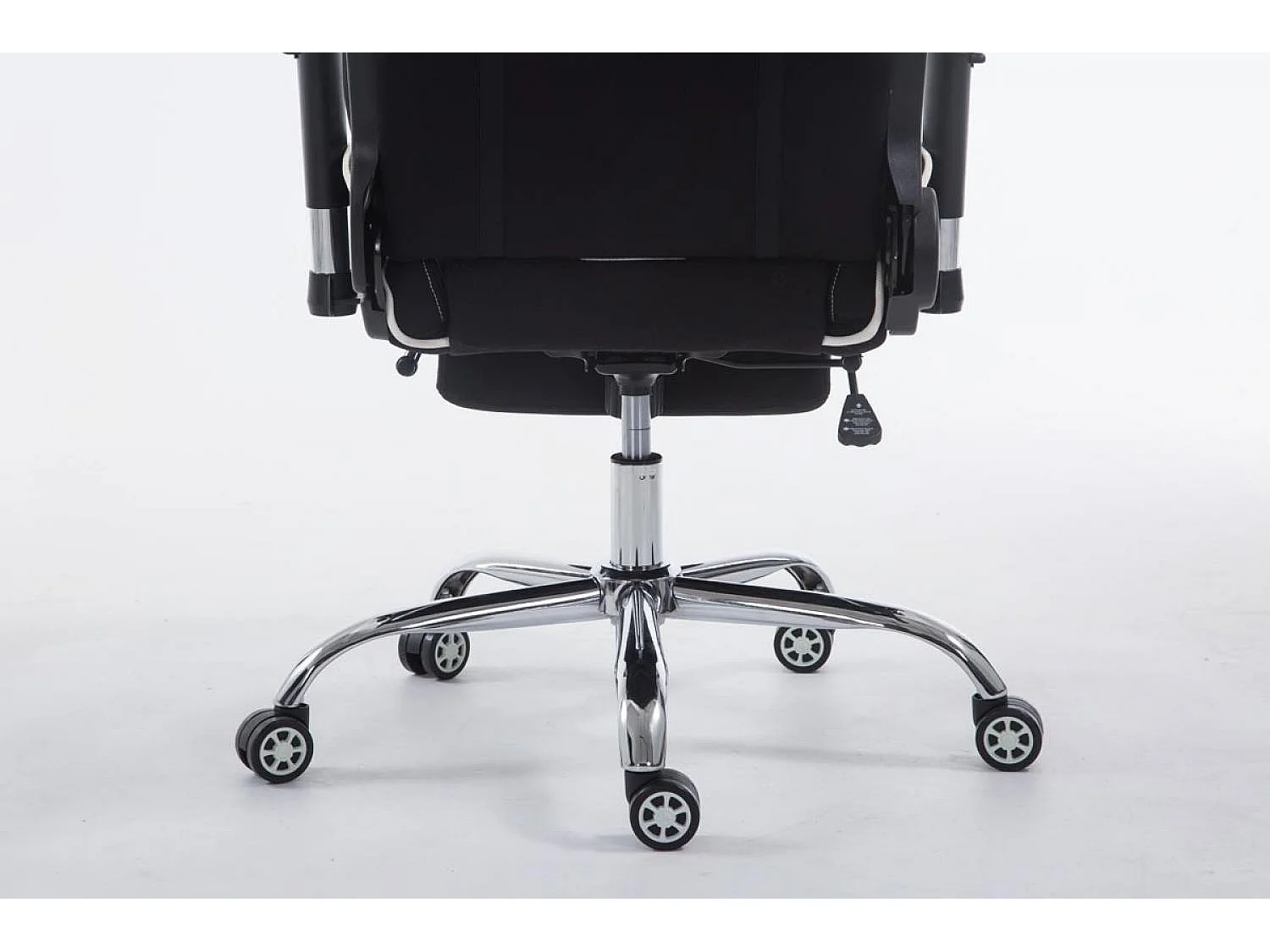 Chaise de bureau - Tissu & Métal chromé - Noir / Blanc - Limit