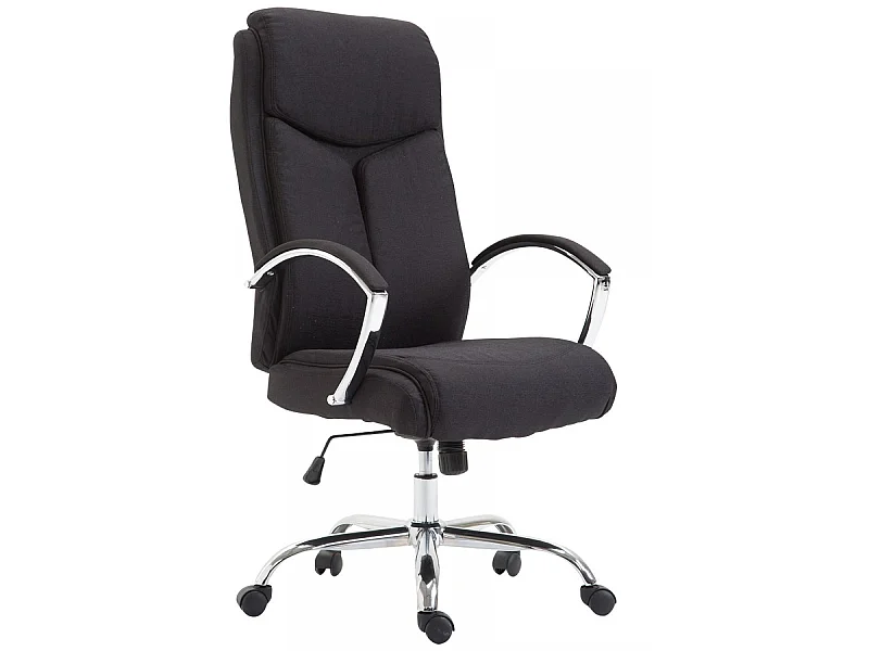 Chaise de bureau - Tissu & Antique - Noir - XL Vaud