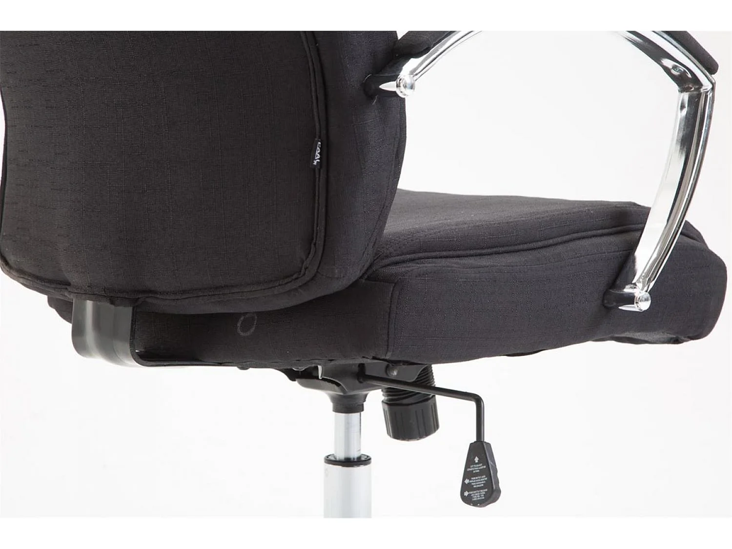 Chaise de bureau - Tissu & Antique - Noir - XL Vaud