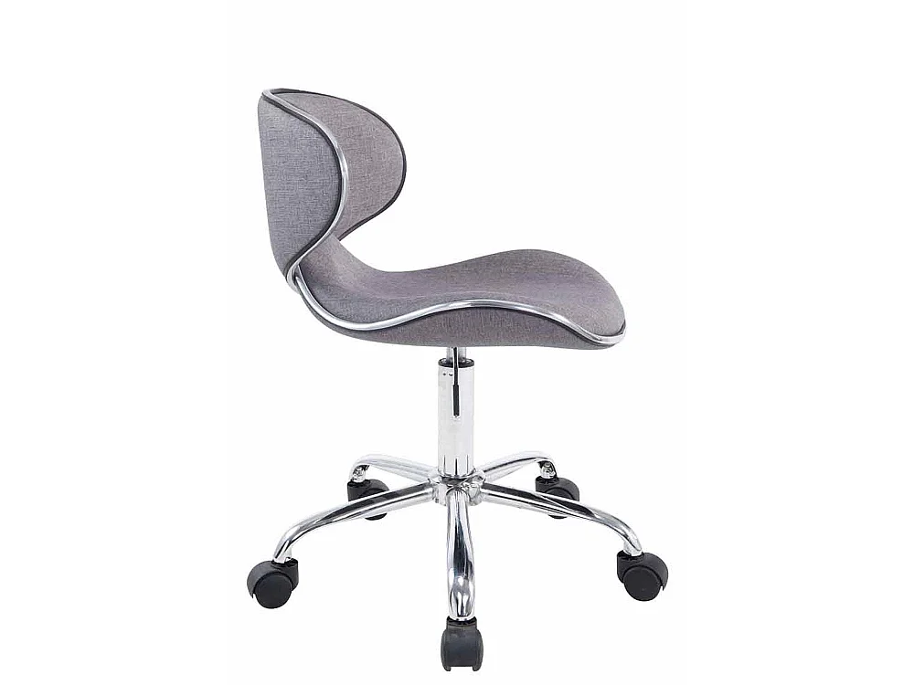 Bureaustoel - Stof & Metaal in chroomoptiek - grijs - Las Vegas V2