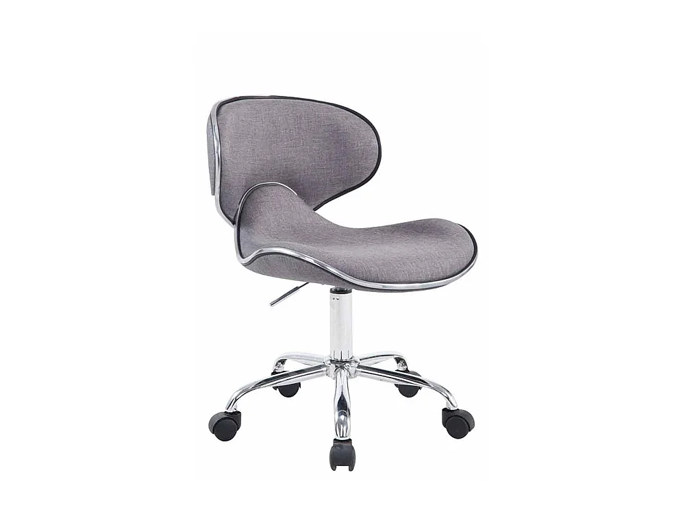 Chaise de bureau - Tissu & Métal chromé - Gris - Las Vegas V2