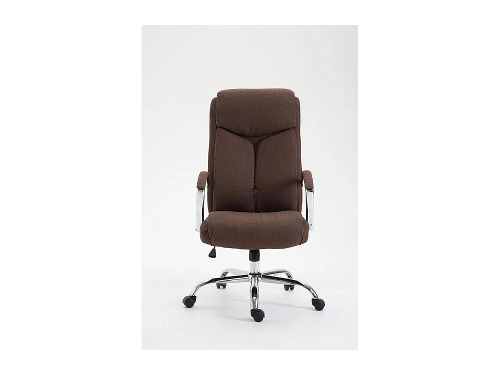 Bureaustoel - Stof & Metaal in chroomoptiek - bruin - XL Vaud