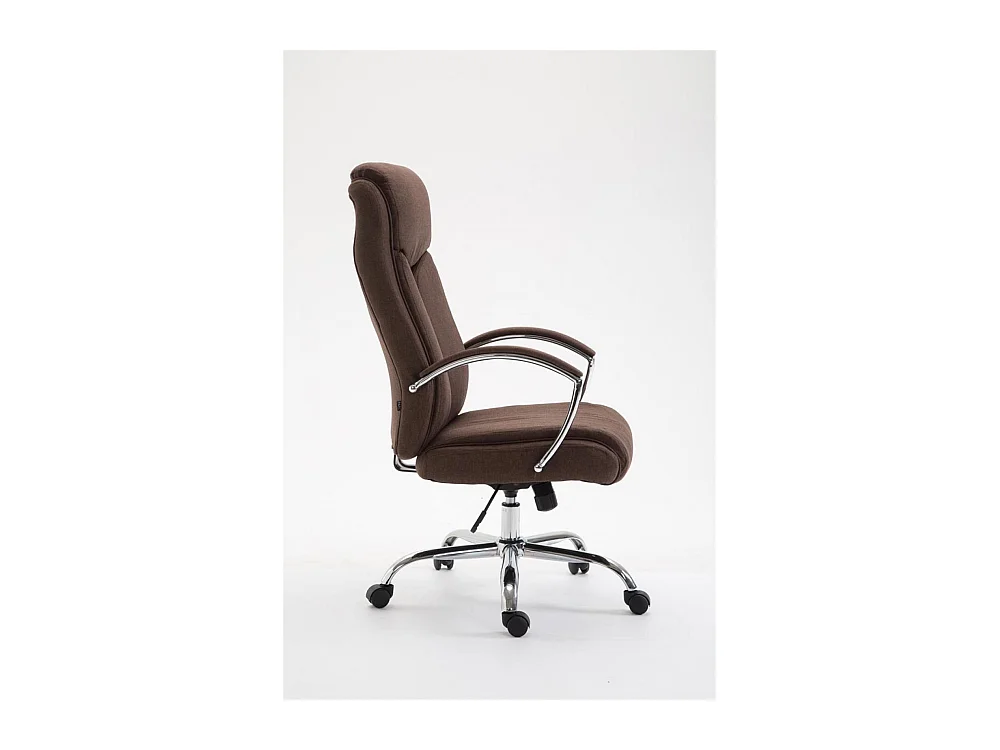 Bureaustoel - Stof & Metaal in chroomoptiek - bruin - XL Vaud