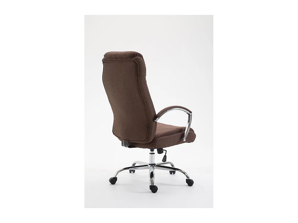 Bureaustoel - Stof & Metaal in chroomoptiek - bruin - XL Vaud