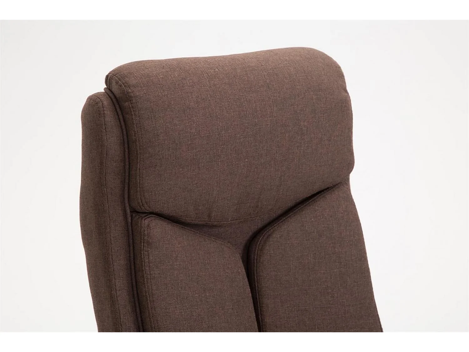 Chaise de bureau - Tissu & Métal chromé - Marron - XL Vaud