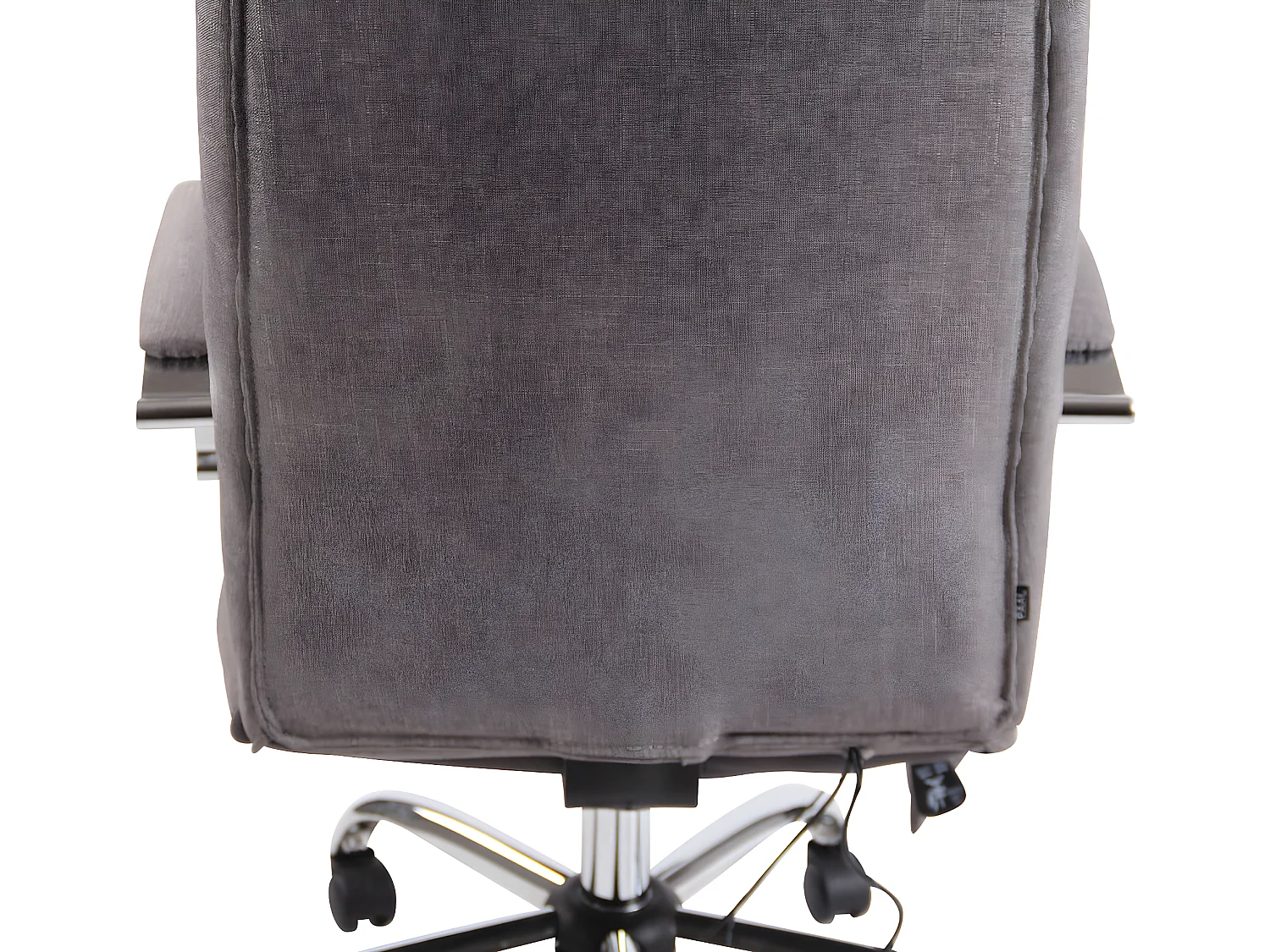 Chaise de bureau - Tissu & Métal chromé - Gris - Portland