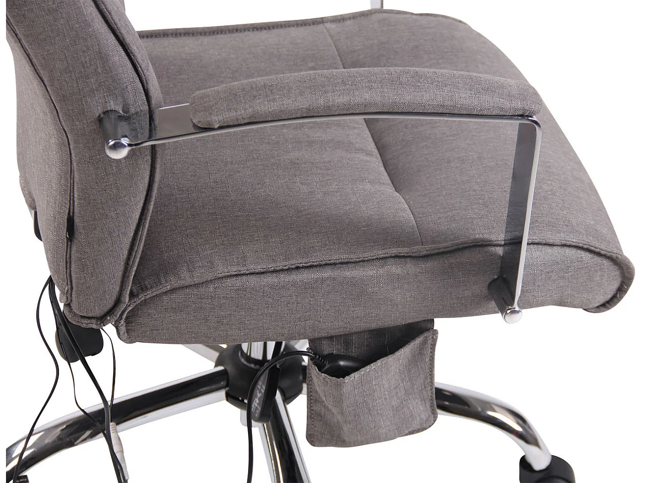 Chaise de bureau - Tissu - Gris - Portland
