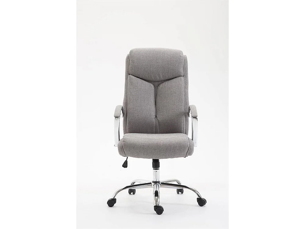 Chaise de bureau - Tissu & Métal chromé - Gris - XL Vaud