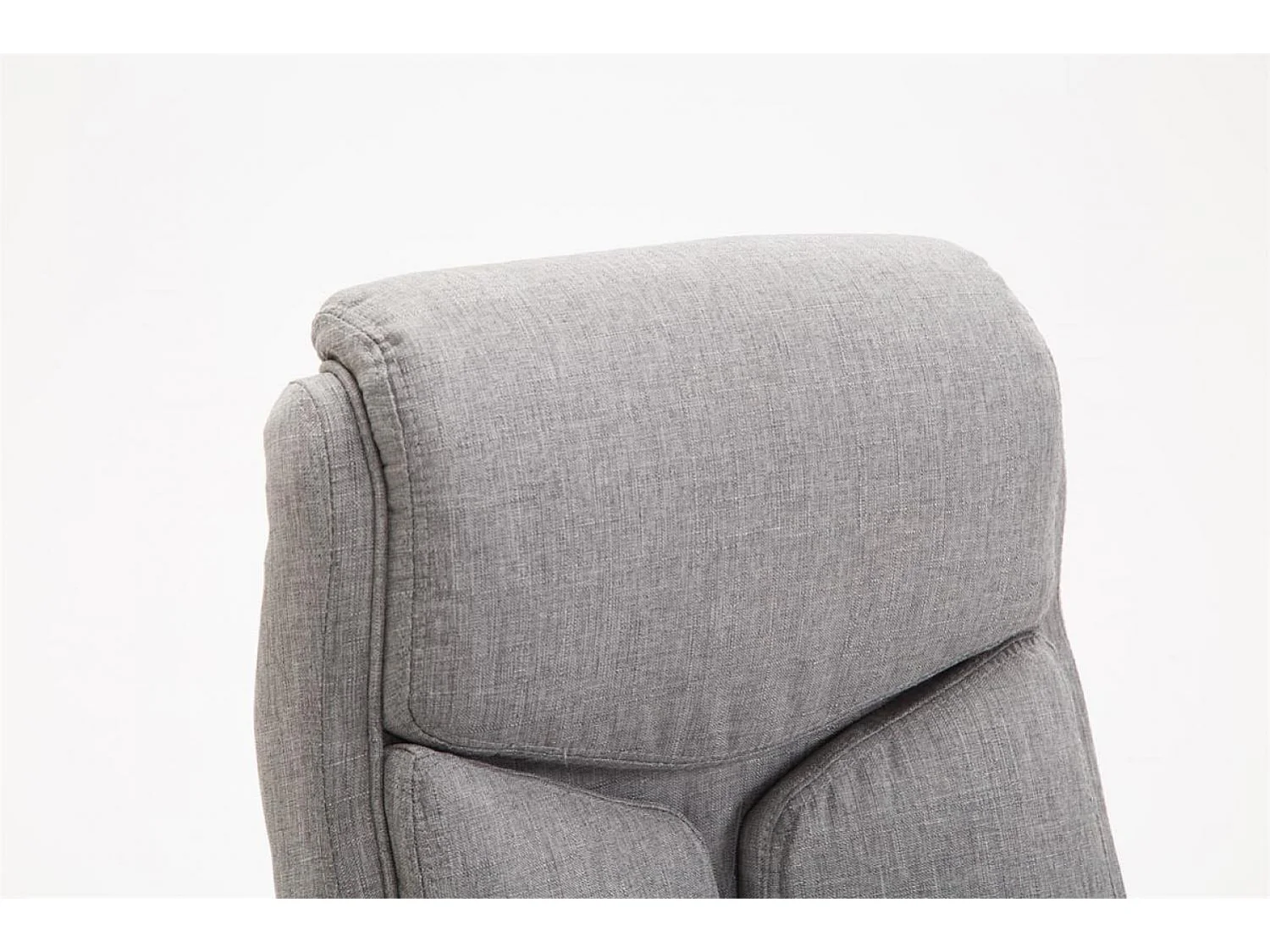 Chaise de bureau - Tissu & Métal chromé - Gris - XL Vaud