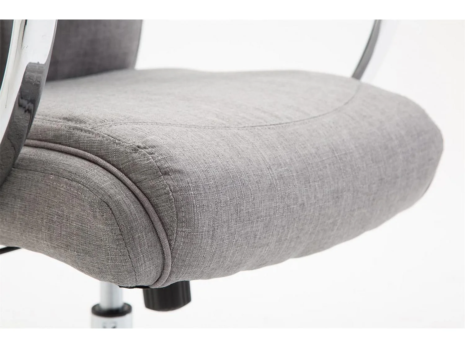 Chaise de bureau - Tissu & Métal chromé - Gris - XL Vaud