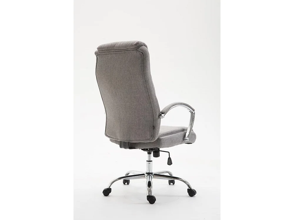 Chaise de bureau - Tissu & Métal chromé - Gris - XL Vaud