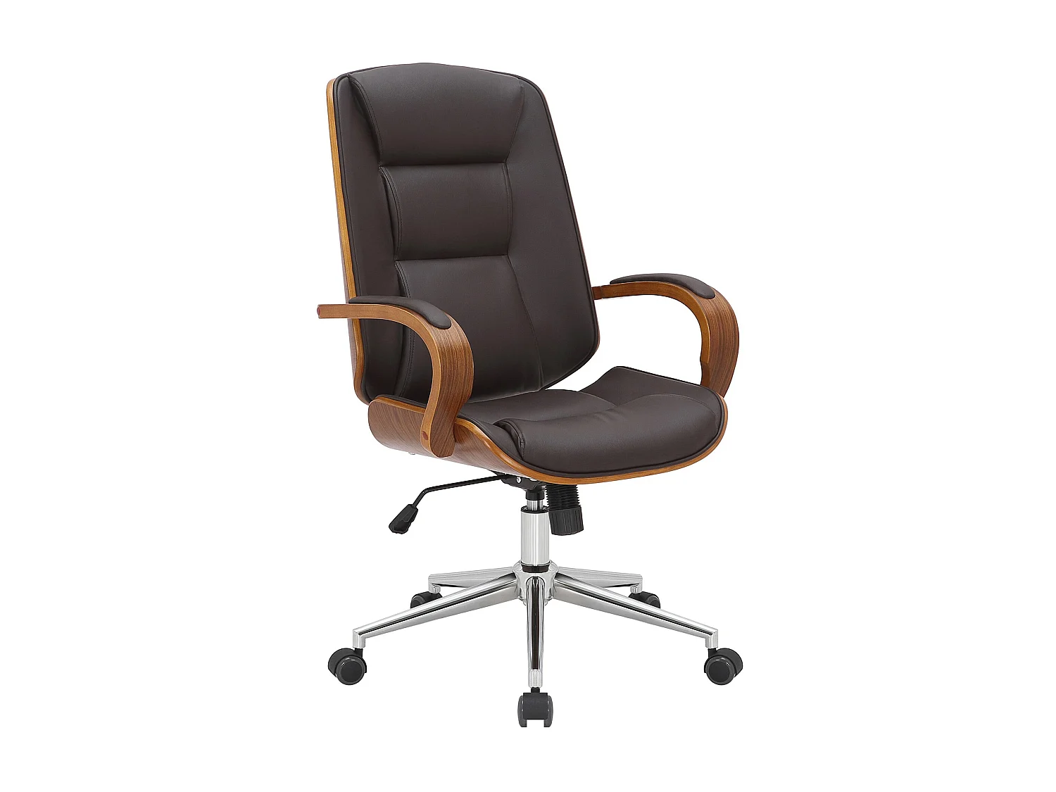 Chaise de bureau - Similicuir - Noyer / Marron - Yankton