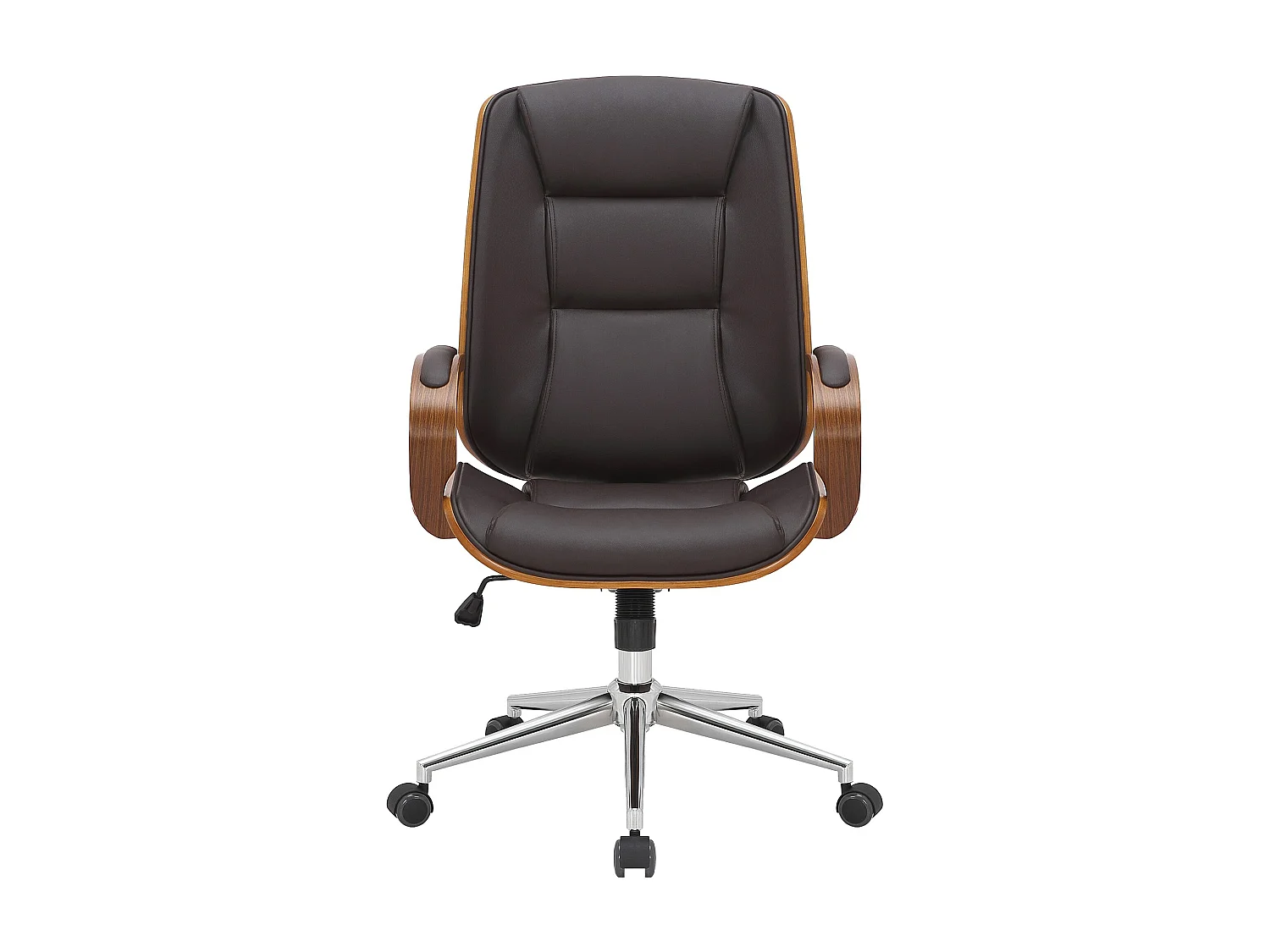 Chaise de bureau - Similicuir - Noyer / Marron - Yankton