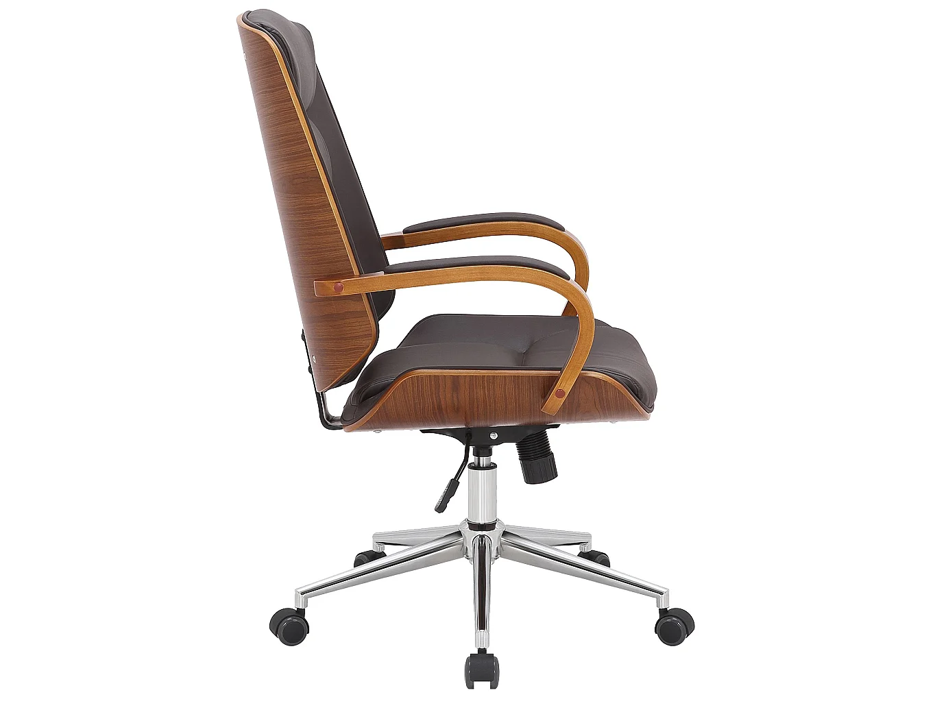 Chaise de bureau - Similicuir - Noyer / Marron - Yankton