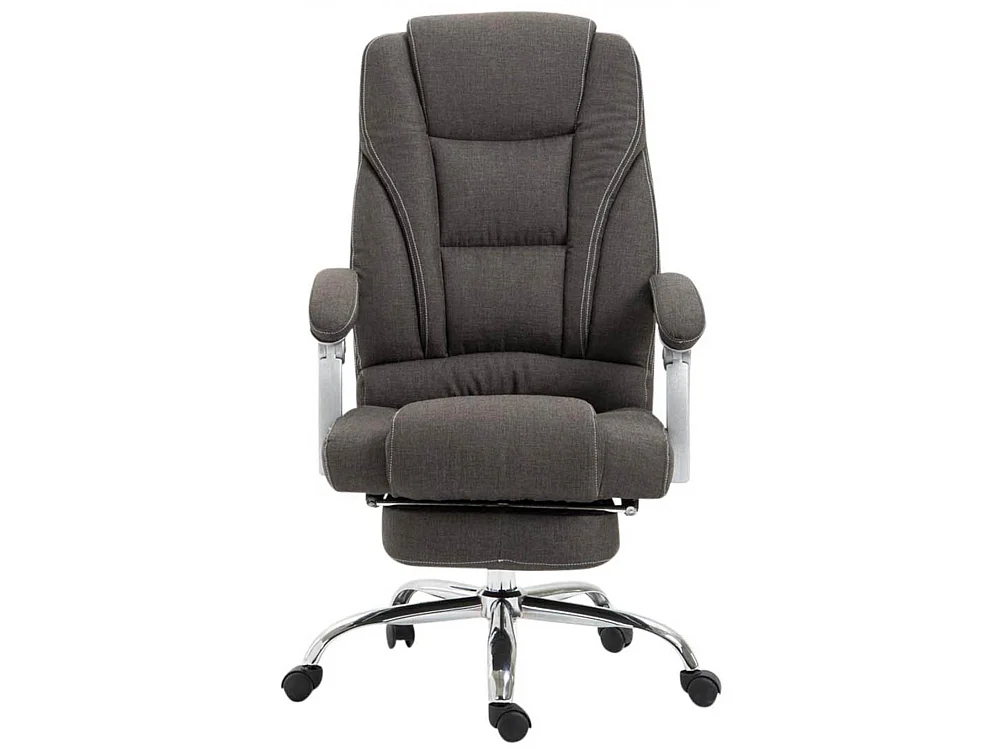 Chaise de bureau - Tissu & Métal chromé - Gris foncé - Pacific