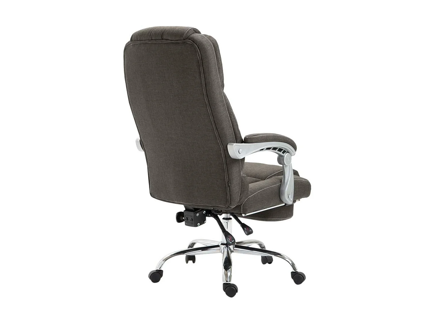 Chaise de bureau - Tissu & Métal chromé - Gris foncé - Pacific