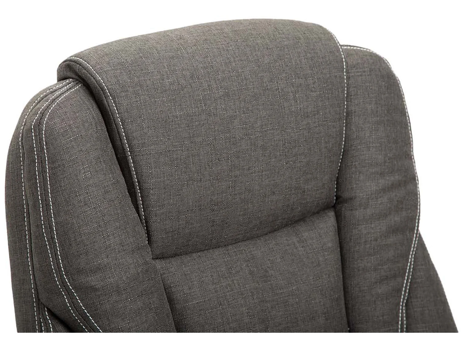 Chaise de bureau - Tissu & Métal chromé - Gris foncé - Pacific