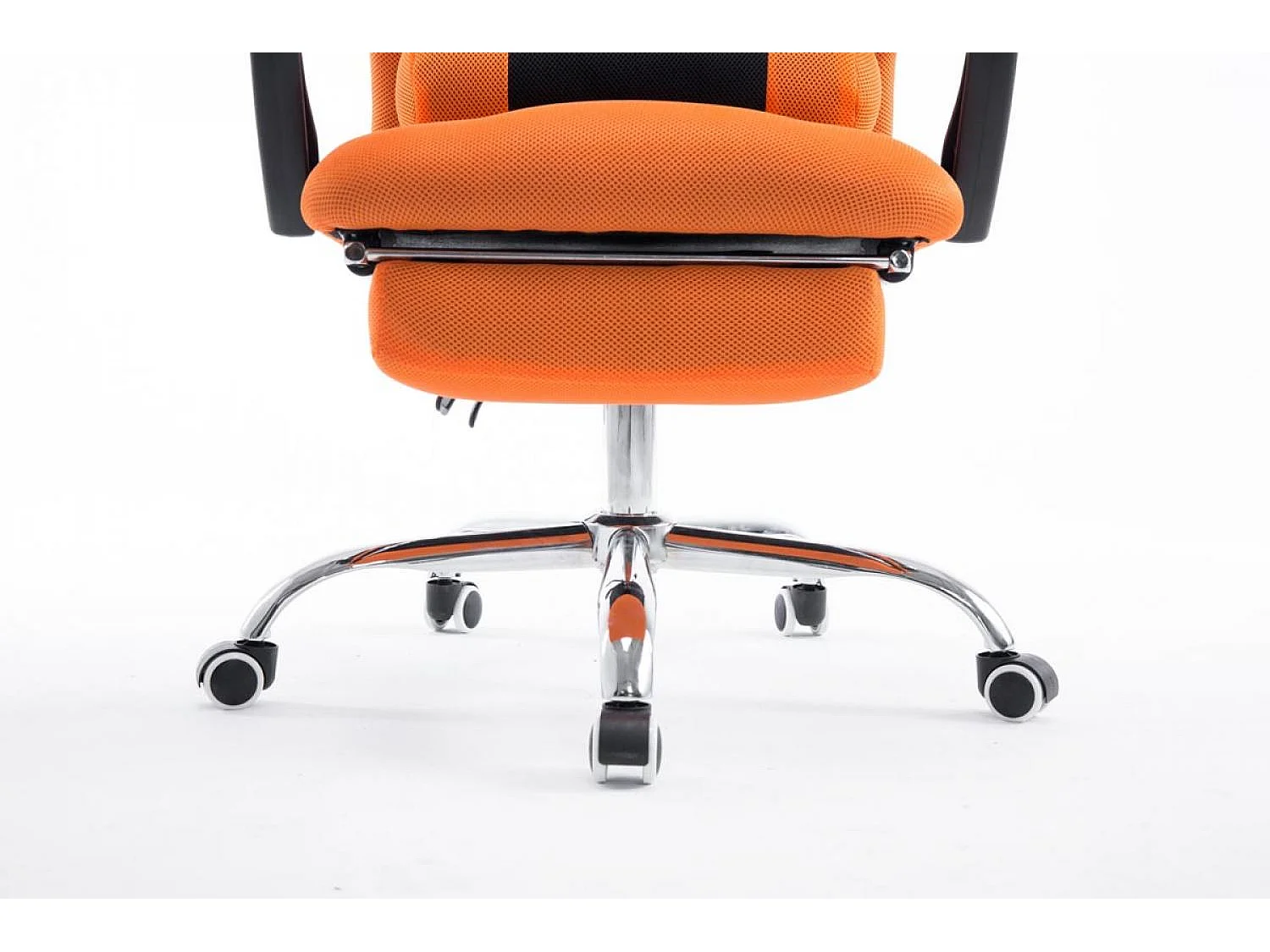 Bureaustoel - Kunstleer & Metaal in chroomoptiek - oranje - Fellow