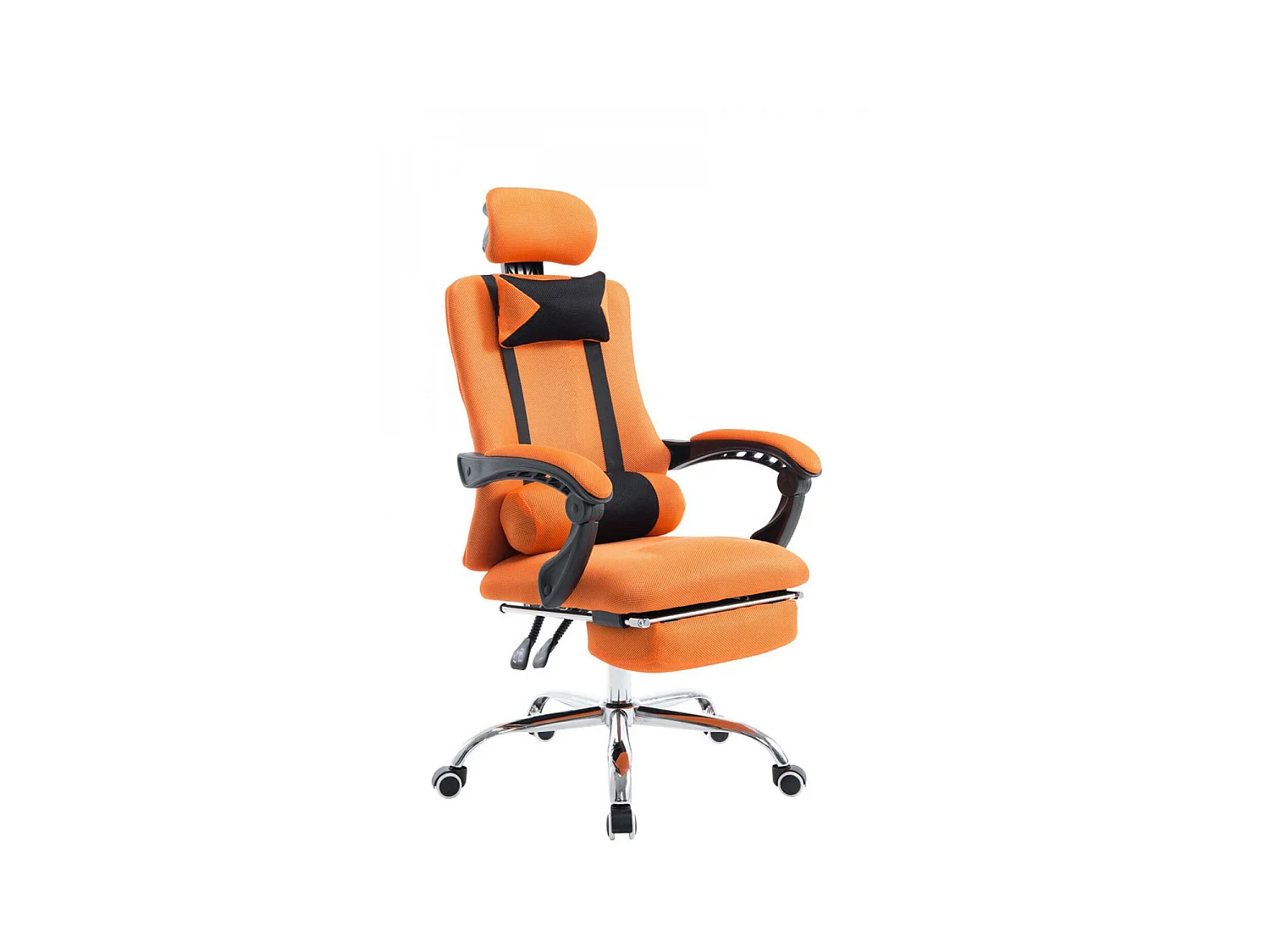 Chaise de bureau - Similicuir & Métal chromé - Orange - Fellow