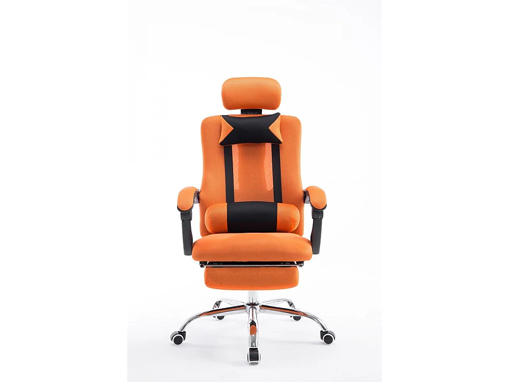 Bureaustoel - Kunstleer & Metaal in chroomoptiek - oranje - Fellow