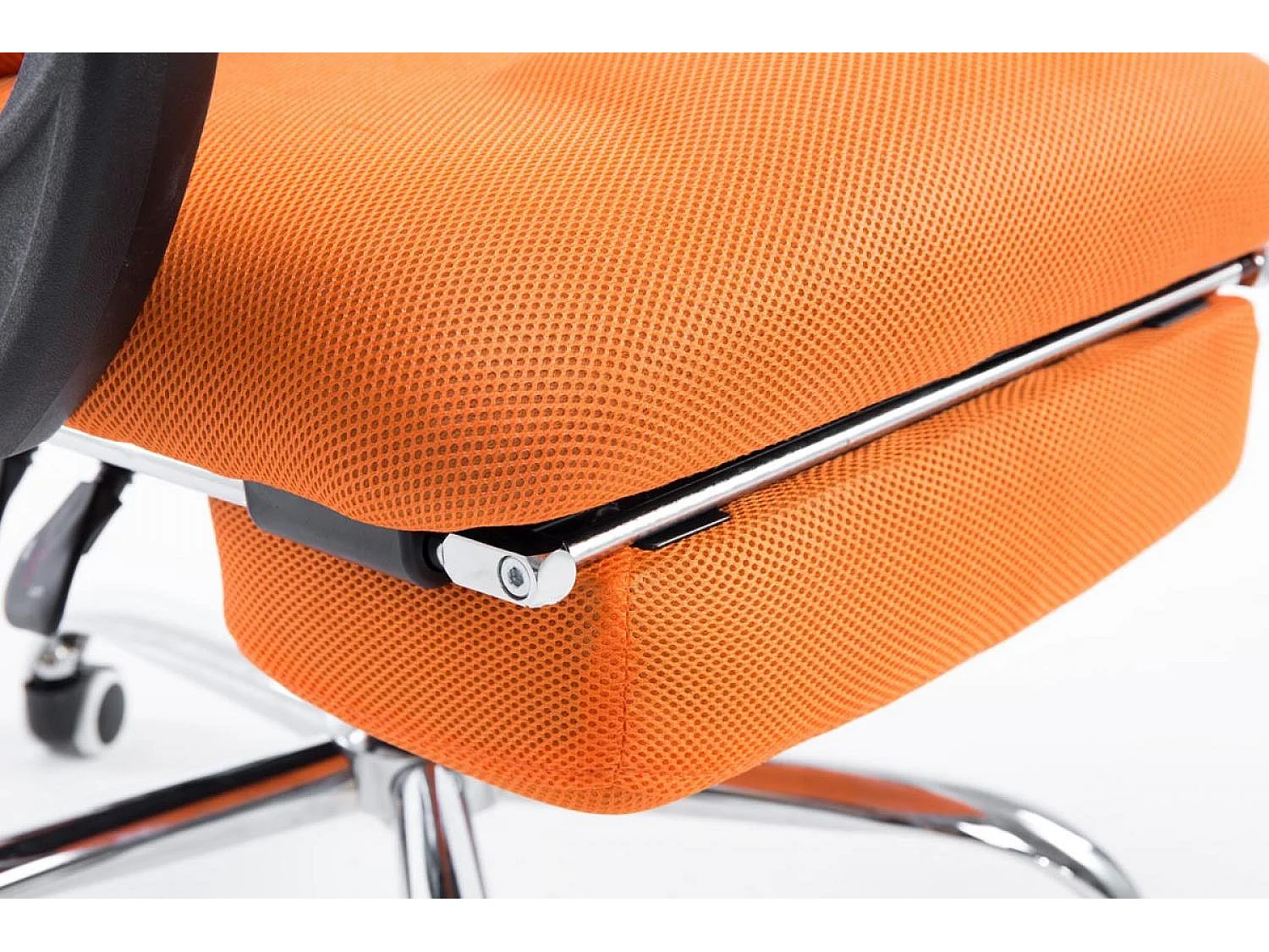 Bureaustoel - Kunstleer & Metaal in chroomoptiek - oranje - Fellow