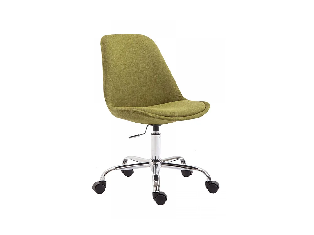 Chaise de bureau - Tissu & Métal chromé - Vert - Toulouse