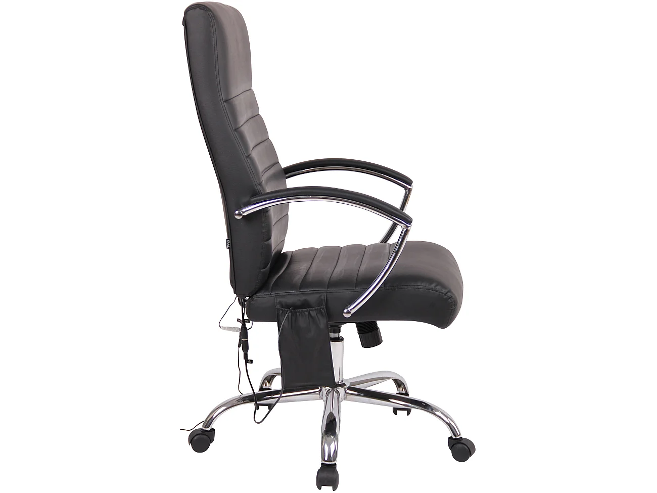 Bürosessel - Kunstleder & Metall in Chromoptik - schwarz - Valais