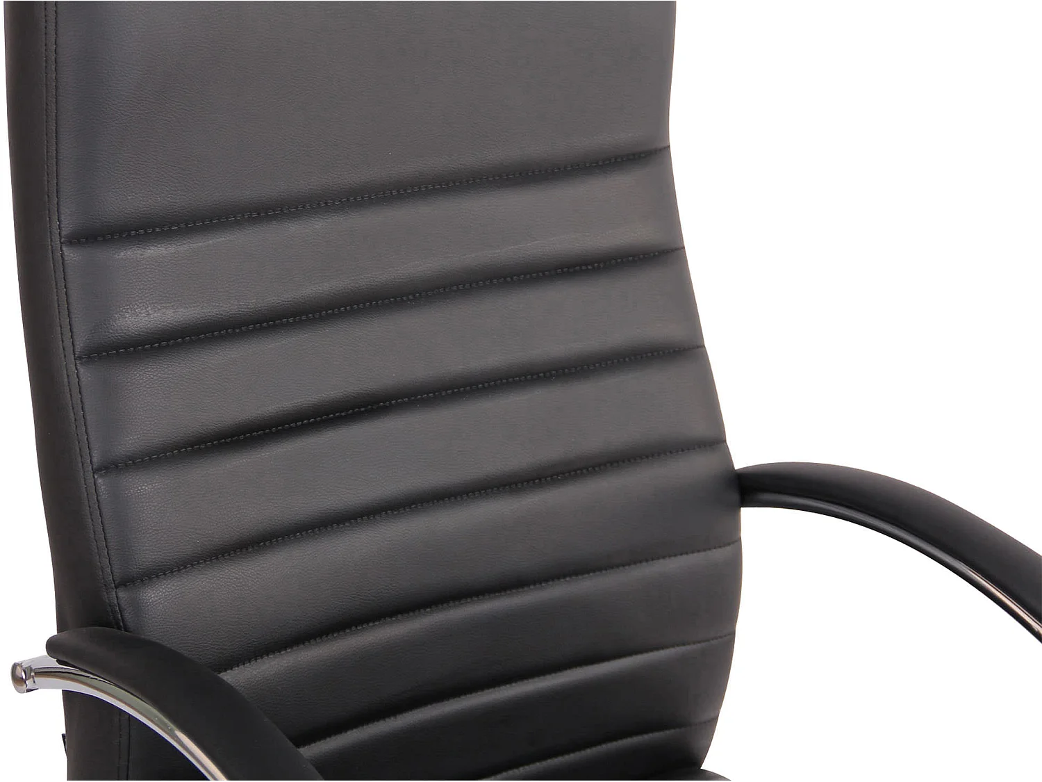 Bürosessel - Kunstleder & Metall in Chromoptik - schwarz - Valais