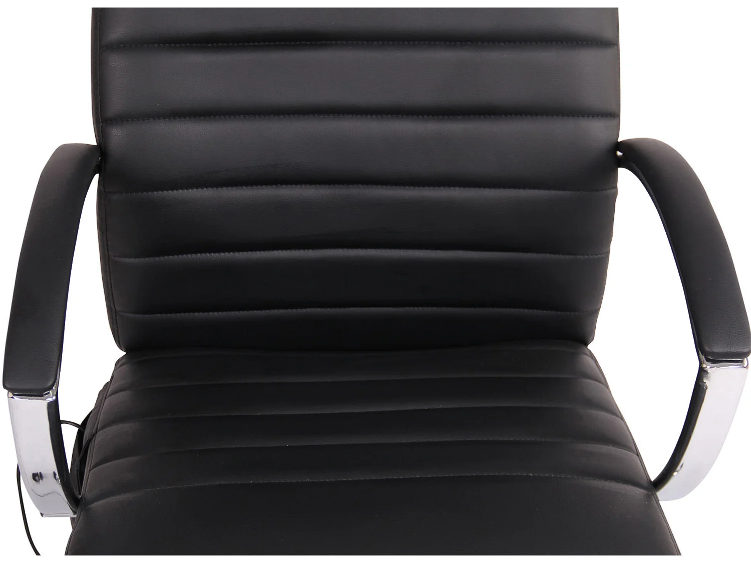 Bürosessel - Kunstleder & Metall in Chromoptik - schwarz - Valais