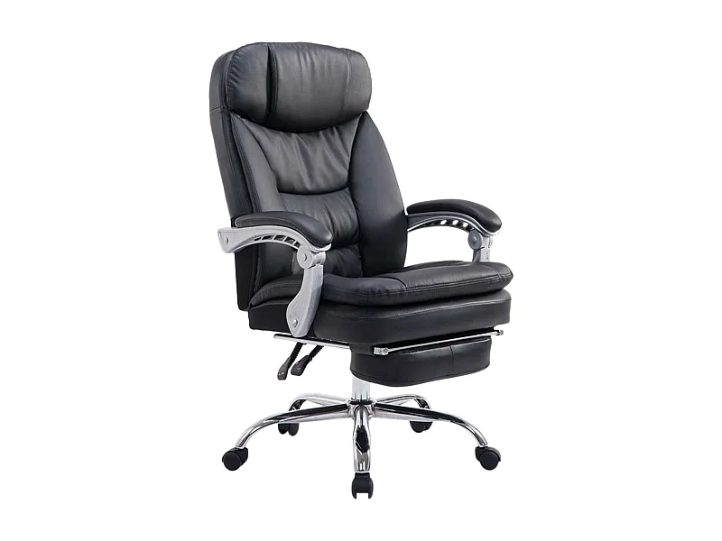 Chaise de bureau - Similicuir - Noir - XL Troy