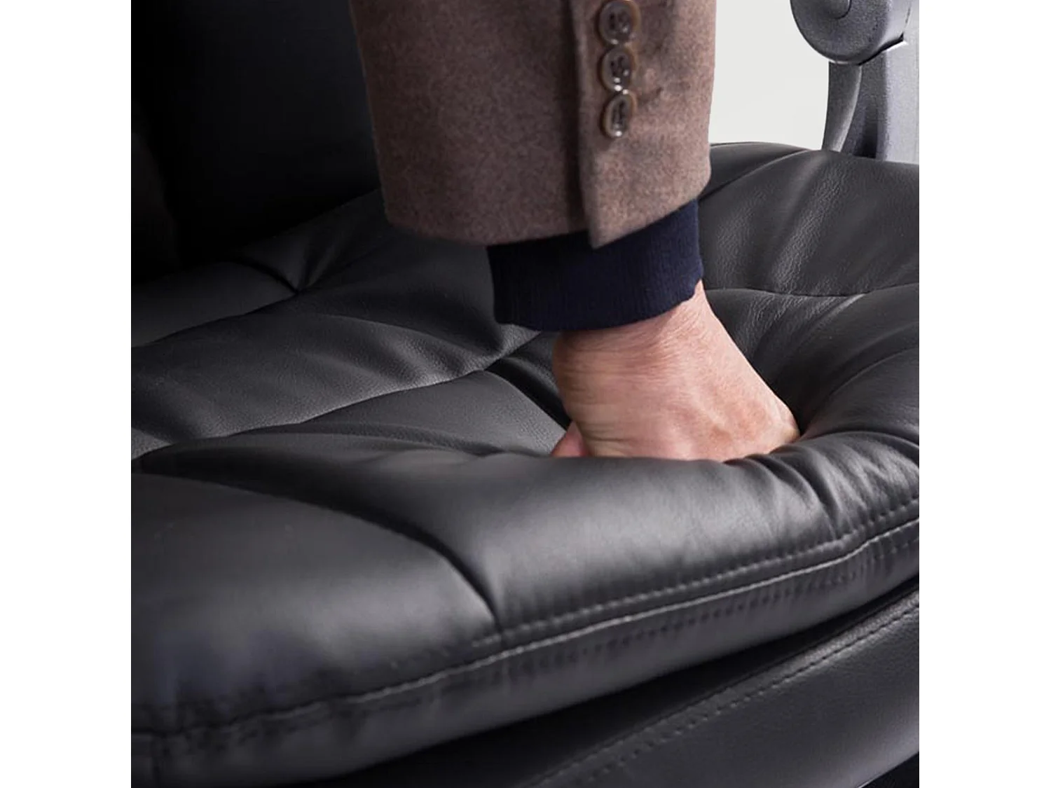 Chaise de bureau - Similicuir - Noir - XL Troy