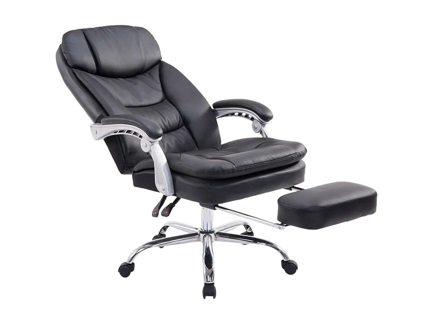 Chaise de bureau - Similicuir - Noir - XL Troy