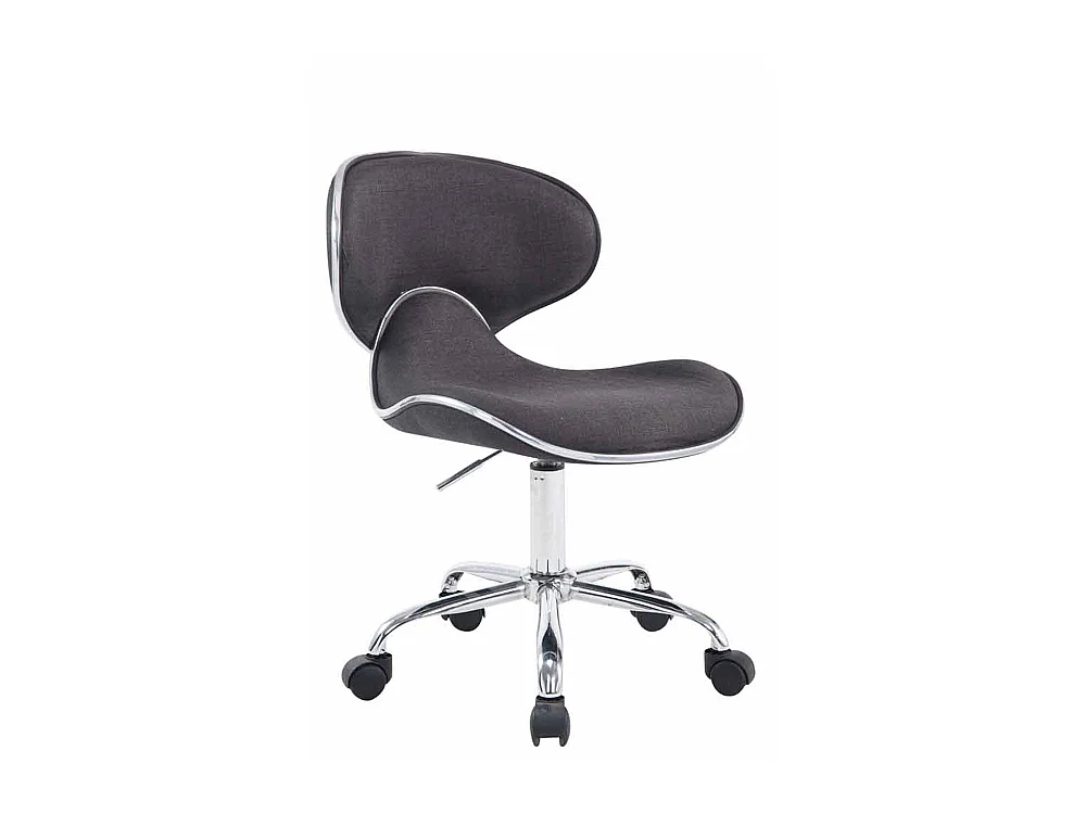 Chaise de bureau - Tissu & Métal chromé - Gris foncé - Las Vegas V2