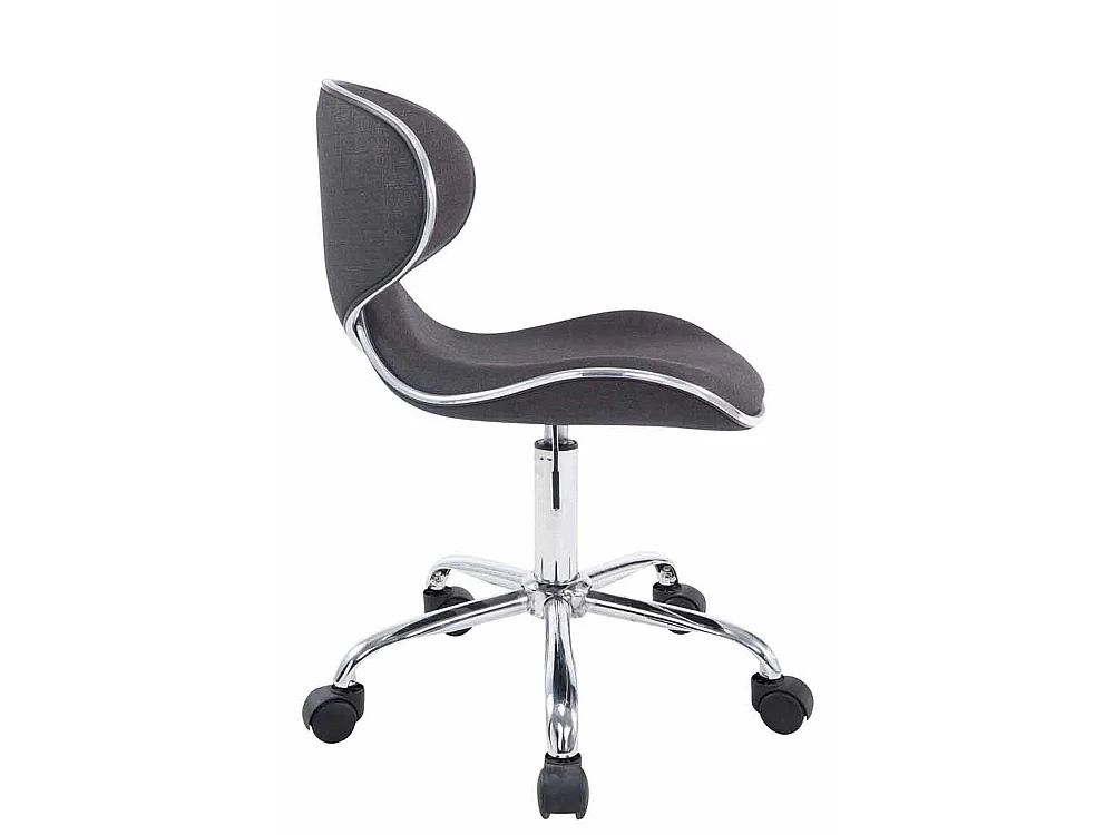 Bureaustoel - Stof & Metaal in chroomoptiek - donkergrijs - Las Vegas V2