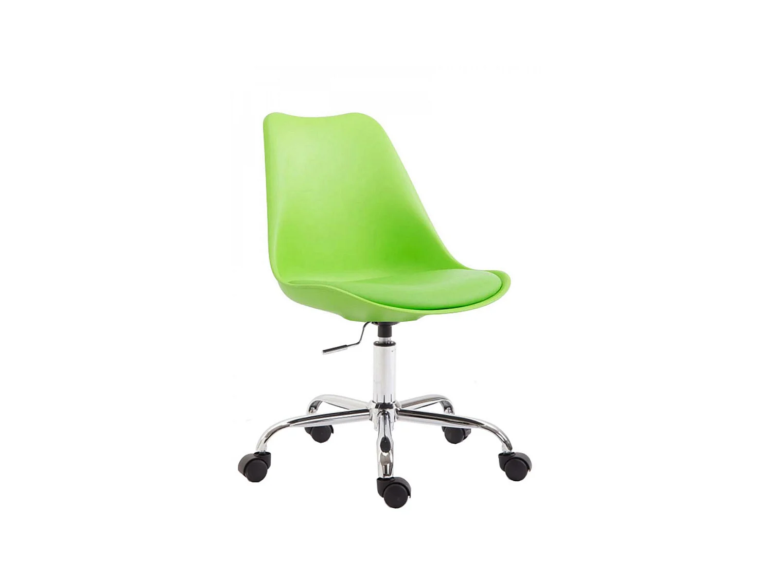 Chaise de bureau - Plastique & Métal chromé - Vert - Toulouse