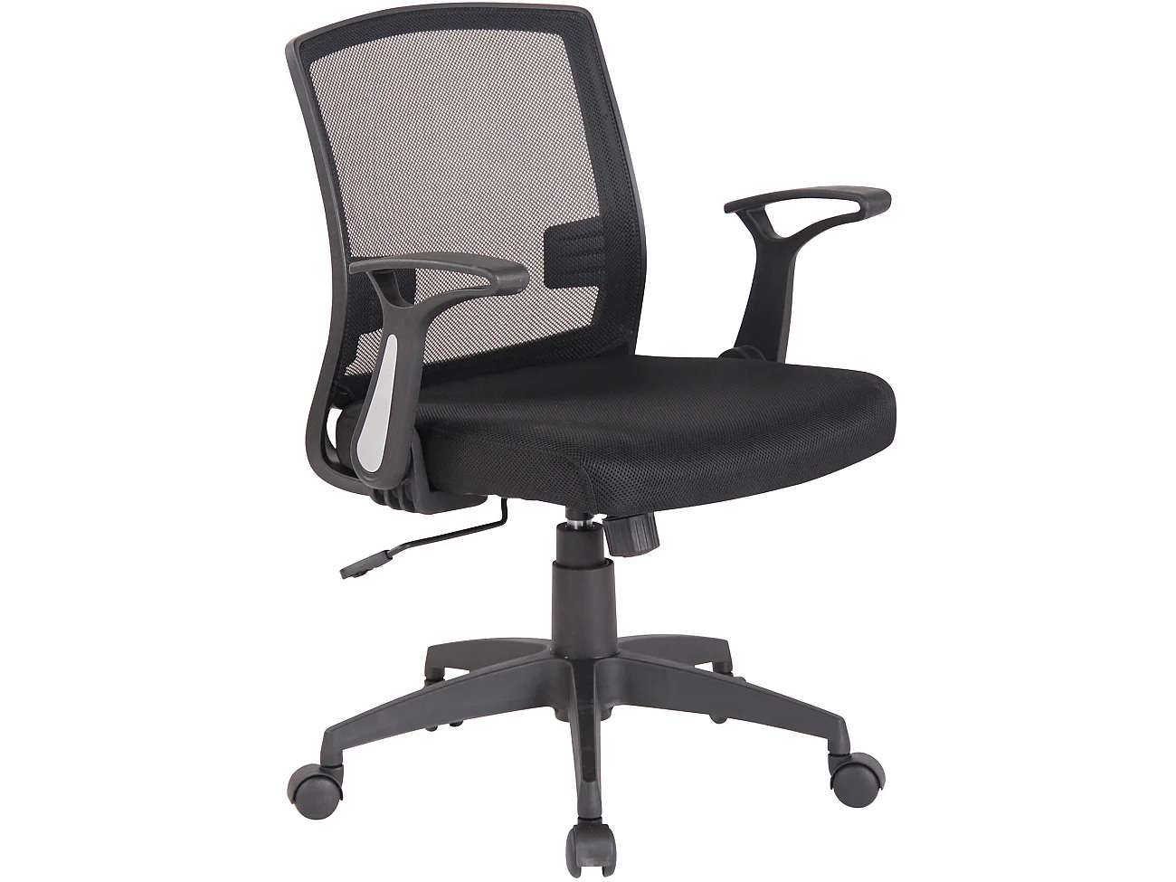 Chaise de bureau - Similicuir & Plastique - Noir / Noir - Renton